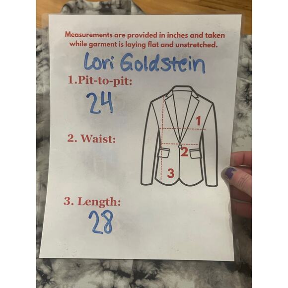 LOGO by Lori Goldstein Black Tie Dye Blazer XL - Picture 11 of 11